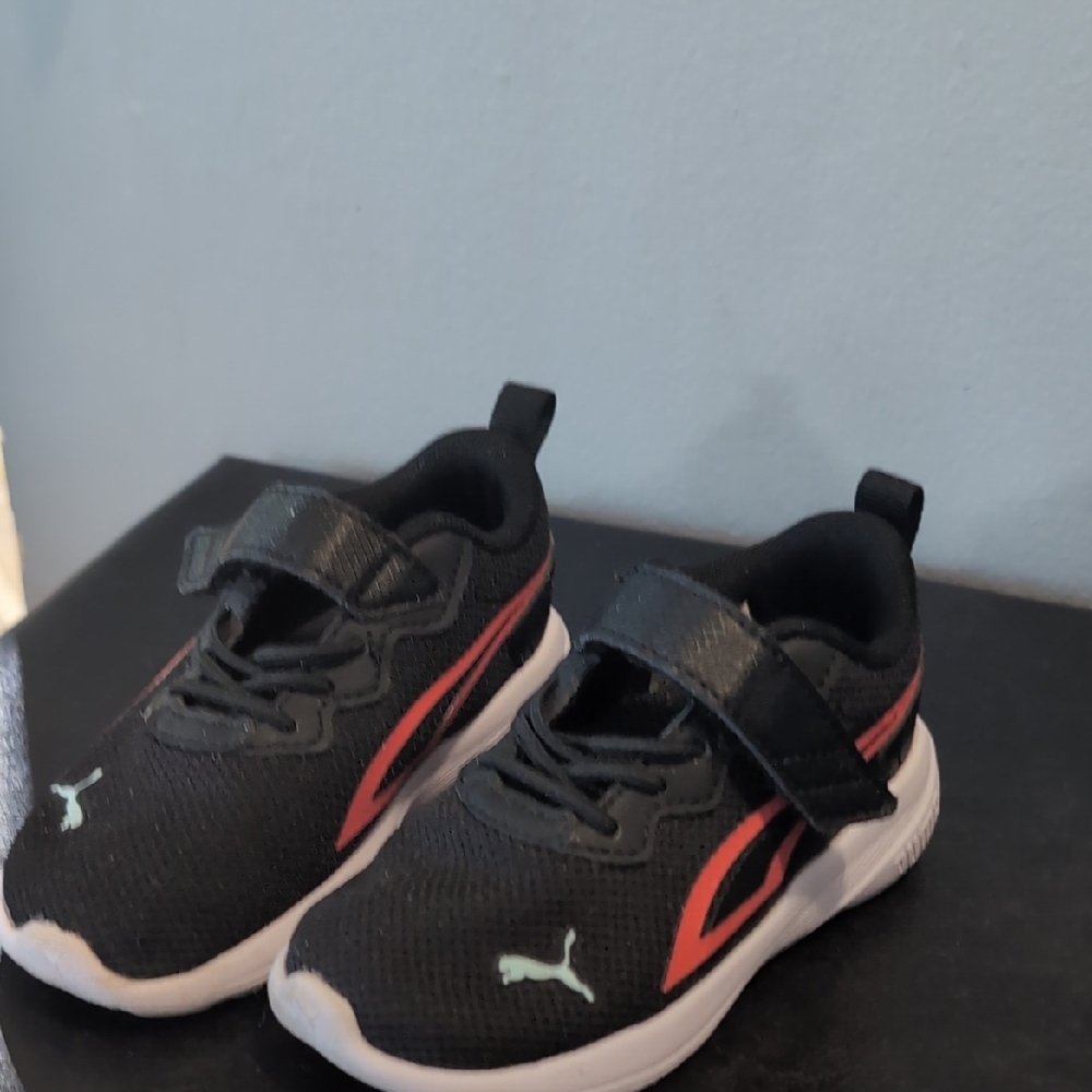 Puma Kids Black and Red Sneakers